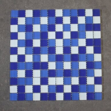 4,58 m2 - Mozaika Blue Mix Frosted 23x23 mm 2