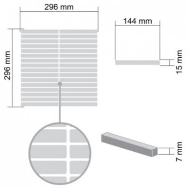 Mozaika Stick White Glossy 15x145 mm 6