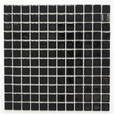 Mozaika Quadrat Uni Black Glossy 23x23mm 1