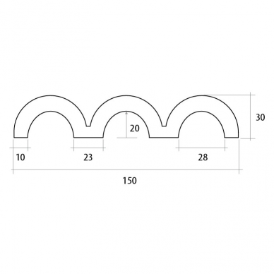 Plytelės Dynamic Arch Frost 15x30 2